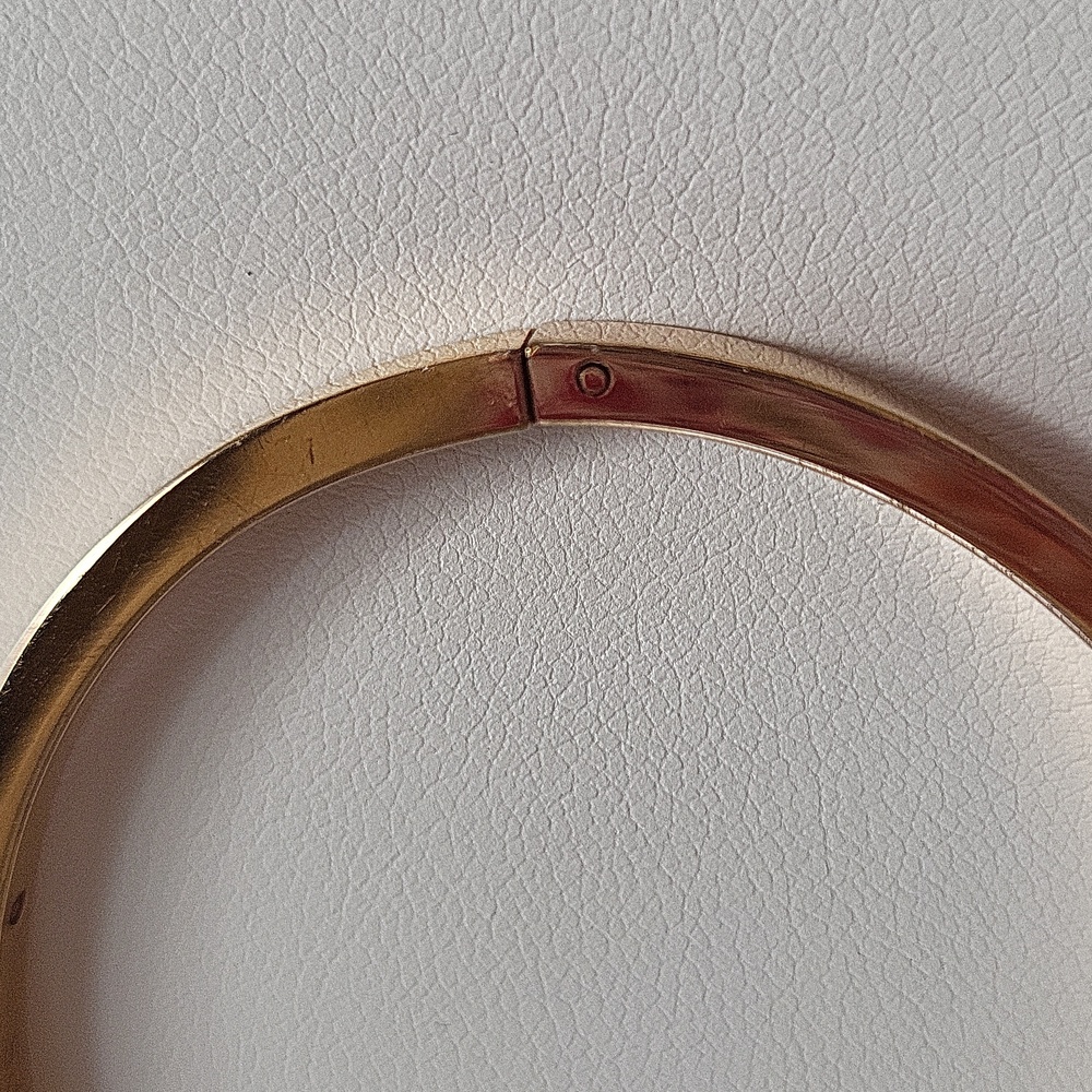 Michael Kors Rose Gold Crystal Logo Hinge Bracelet - Picture 5 of 11